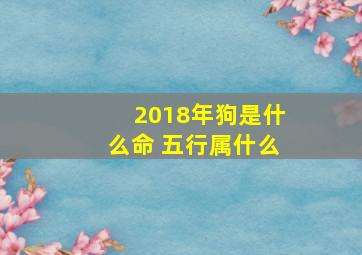 2018年狗是什么命 五行属什么